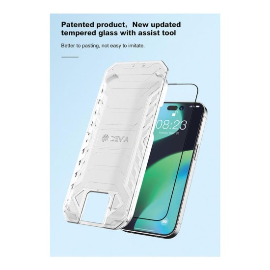 Tempered Glass Full Face Anti-Static Devia Apple iPhone 14 Van Μαύρο (1 τεμ.) Tempered Glass Full Face Anti-Static Devia Apple iPhone 14 Van Μαύρο (1 τεμ.)