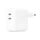 Φορτιστής Ταξιδίου με Διπλή Έξοδο USB C Apple MW2K3 35W Λευκό