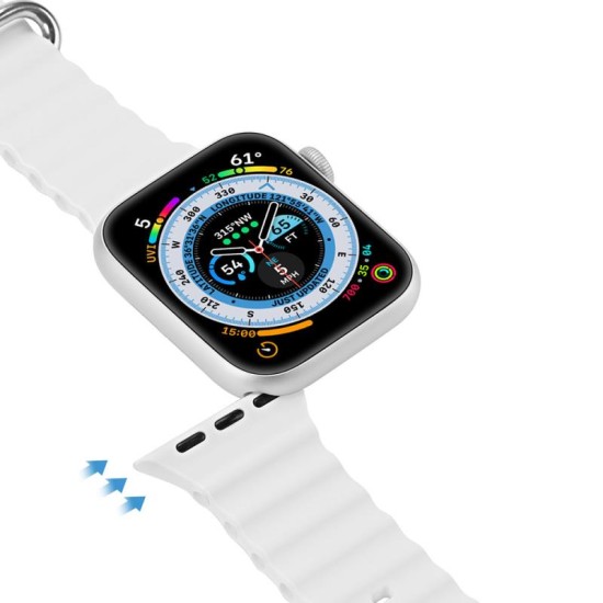 Λουράκι Σιλικόνης Dux Ducis OceanWave Bracelet Apple Watch (42/ 44/ 45mm) Λευκό Λουράκι Σιλικόνης Dux Ducis OceanWave Bracelet Apple Watch (42/ 44/ 45mm) Λευκό