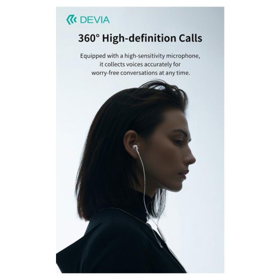 Hands Free Stereo Devia EM107 A2 USB C Kintone Λευκό Hands Free Stereo Devia EM107 A2 USB C Kintone Λευκό