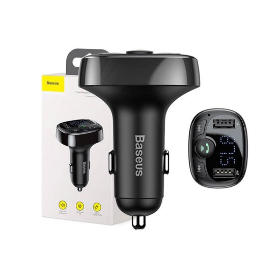 Φορτιστής Αυτοκινήτου + Bluetooth MP3 + FM Baseus S-09A T-Type με Διπλή Έξοδο 2xUSB A & MicroSD Μαύρο Φορτιστής Αυτοκινήτου + Bluetooth MP3 + FM Baseus S-09A T-Type με Διπλή Έξοδο 2xUSB A & MicroSD Μαύρο