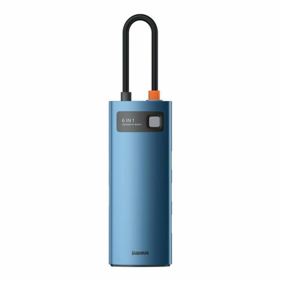 Hub USB C Baseus WKWG000003 6 σε 1 με RJ45 Metal Gleam Μπλε Hub USB C Baseus WKWG000003 6 σε 1 με RJ45 Metal Gleam Μπλε