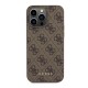 Θήκη PU Guess Apple iPhone 15 Pro Max Hardcase Metal Gold Logo 4G Καφέ Θήκη PU Guess Apple iPhone 15 Pro Max Hardcase Metal Gold Logo 4G Καφέ