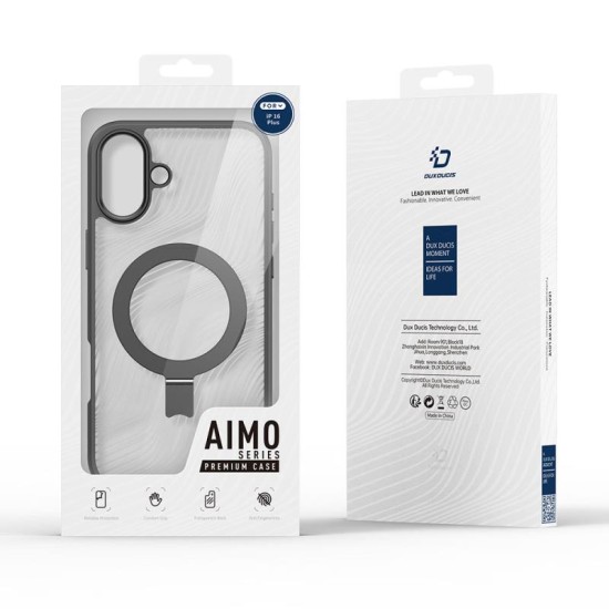 Θήκη TPU & PC Dux Ducis Aimo Magnetic MagSafe με Stand Apple iPhone 16 Plus Μαύρο Θήκη TPU & PC Dux Ducis Aimo Magnetic MagSafe με Stand Apple iPhone 16 Plus Μαύρο
