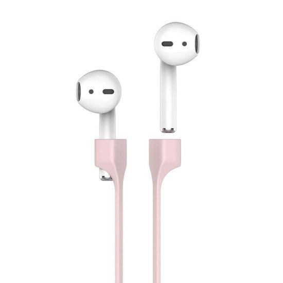 Strap Λαιμού Σιλικόνης AhaStyle PT74 Apple AirPods Magnetic Ροζ