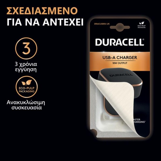 Φορτιστής Ταξιδίου Duracell PD 20W με Έξοδο USB C Μαύρο Φορτιστής Ταξιδίου Duracell PD 20W με Έξοδο USB C Μαύρο