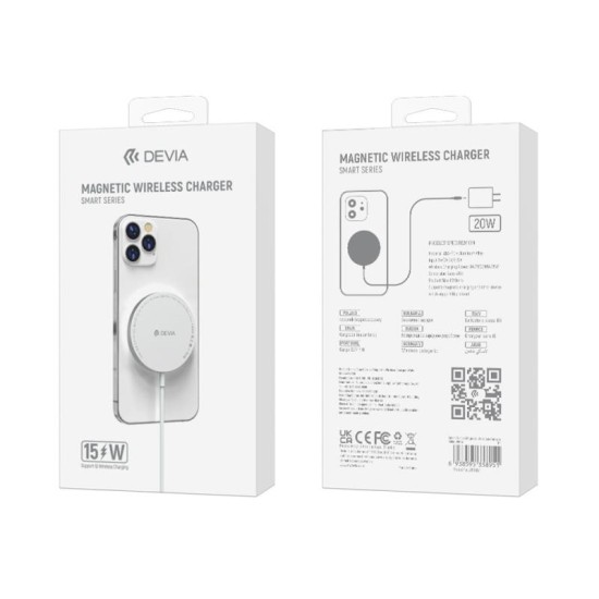Ασύρματος Φορτιστής Devia EA239 15W για Smartphones Smart Ασημί Ασύρματος Φορτιστής Devia EA239 15W για Smartphones Smart Ασημί