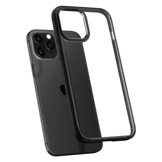Θήκη TPU & PC Spigen Ultra Hybrid Apple iPhone 12/ 12 Pro Διάφανο-Μαύρο