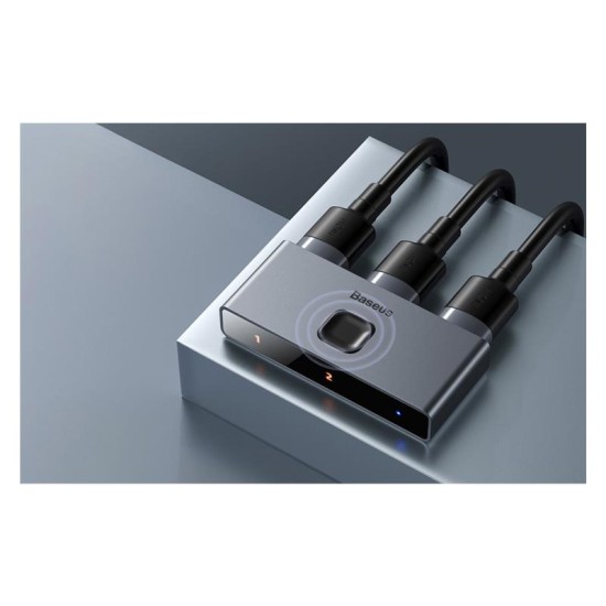 HDMI Splitter Baseus Matrix 2x1/1x2 4K 30Hz Γκρι HDMI Splitter Baseus Matrix 2x1/1x2 4K 30Hz Γκρι
