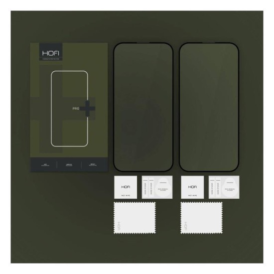 Tempered Glass Full Face Hofi Pro+ Apple iPhone 16 Μαύρο (2 τεμ.) Tempered Glass Full Face Hofi Pro+ Apple iPhone 16 Μαύρο (2 τεμ.)