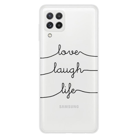 Θήκη TPU inos Samsung A225F Galaxy A22 4G Art Theme Love-Laugh-Life Θήκη TPU inos Samsung A225F Galaxy A22 4G Art Theme Love-Laugh-Life