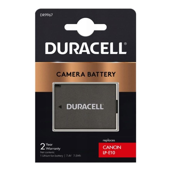 Μπαταρία Κάμερας Duracell DR9967 για Canon LP-E10 7.4V 1020 mAh (1 τεμ) Μπαταρία Κάμερας Duracell DR9967 για Canon LP-E10 7.4V 1020 mAh (1 τεμ)