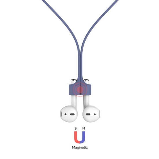 Strap Λαιμού Σιλικόνης AhaStyle PT74 Apple AirPods Magnetic Σκούρο Μπλε Strap Λαιμού Σιλικόνης AhaStyle PT74 Apple AirPods Magnetic Σκούρο Μπλε