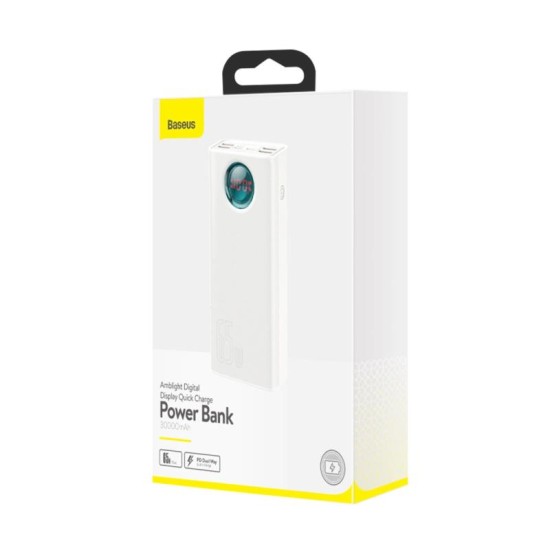 Φορτιστής Ανάγκης Baseus Amblight 65W 30000mAh Λευκό Φορτιστής Ανάγκης Baseus Amblight 65W 30000mAh Λευκό