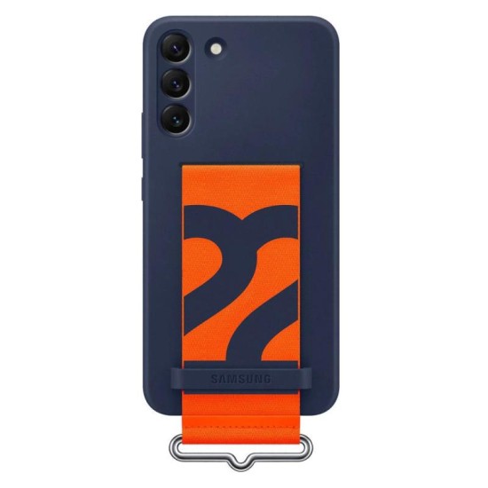 Θήκη Σιλικόνης με Strap Samsung EF-GS906TNEG S906B Galaxy S22 Plus 5G Σκούρο Μπλε Θήκη Σιλικόνης με Strap Samsung EF-GS906TNEG S906B Galaxy S22 Plus 5G Σκούρο Μπλε