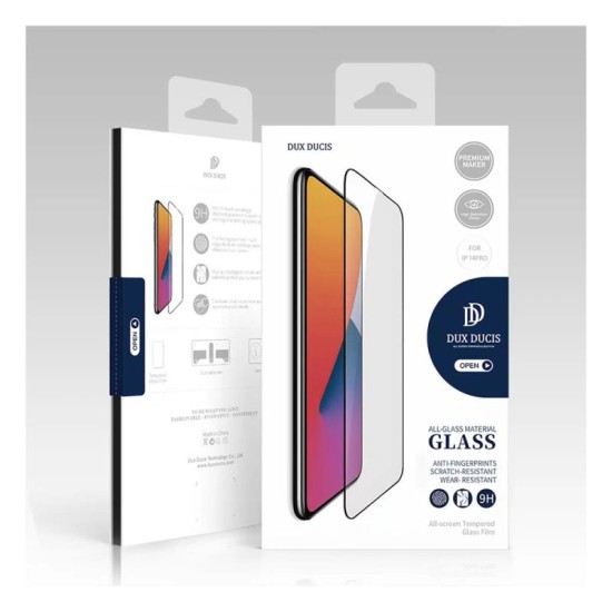 Tempered Glass Full Face Dux Ducis Apple iPhone 14 Pro Μαύρο (1 τεμ.) Tempered Glass Full Face Dux Ducis Apple iPhone 14 Pro Μαύρο (1 τεμ.)