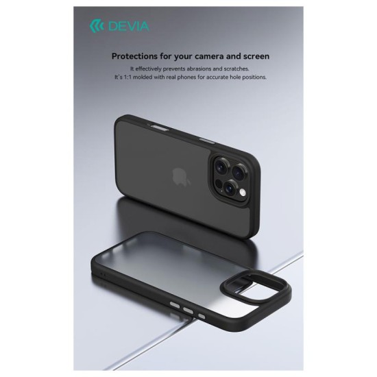 Θήκη TPU & PC Shock Proof Devia Apple iPhone 16 Pro Pino Μαύρο Θήκη TPU & PC Shock Proof Devia Apple iPhone 16 Pro Pino Μαύρο
