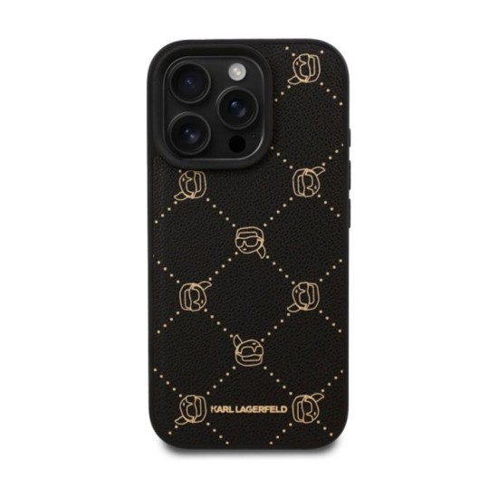 Θήκη PU Karl Lagerfeld Apple iPhone 16 Pro Max Magsafe Leather Karl Head Μαύρο