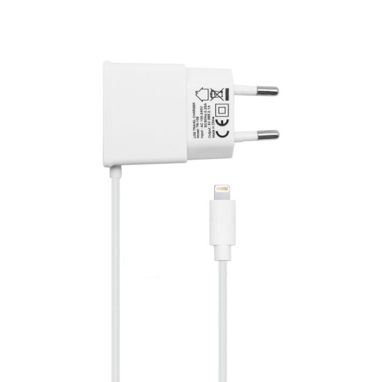 Φορτιστής Ταξιδίου inos Lightning με Extra Έξοδο USB Λευκό 2.1A Φορτιστής Ταξιδίου inos Lightning με Extra Έξοδο USB Λευκό 2.1A
