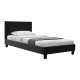 Κρεβάτι Nevil  100x200 PU χρώμα μαύρο ματ