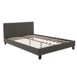 Κρεβάτι Nevil  150x200 με ύφασμα χρώμα ανθρακί