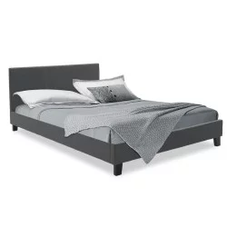 Κρεβάτι Nevil  150x200 με ύφασμα χρώμα ανθρακί