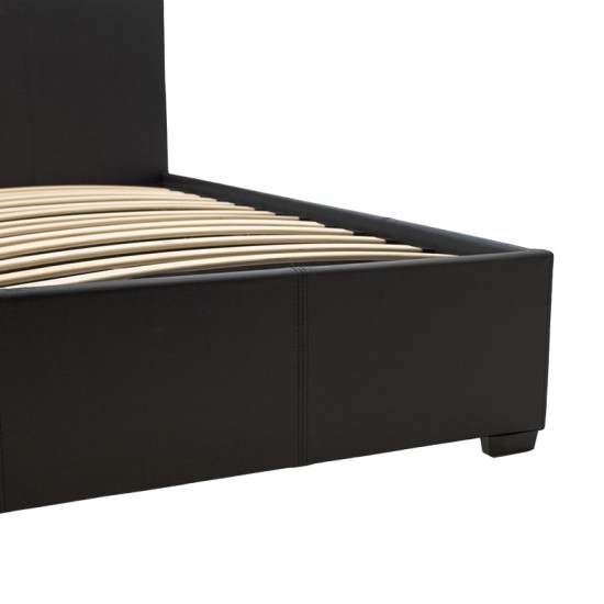 Κρεβάτι Norse pakoworld διπλό pu μαύρο ματ με αποθηκευτικό χώρο 160x200εκ Model: 006-000026