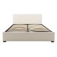 Κρεβάτι Norse pakoworld διπλό pu λευκό με αποθηκευτικό χώρο 160x200εκ Model: 006-000027