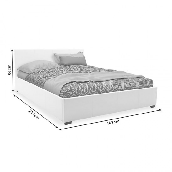 Κρεβάτι Norse pakoworld διπλό pu γκρι ματ με αποθηκευτικό χώρο 160x200εκ Model: 006-000039