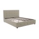 Κρεβάτι Roi pakoworld διπλό με αποθηκευτικό χώρο ύφασμα εκρού 160x200εκ Model: 006-000046