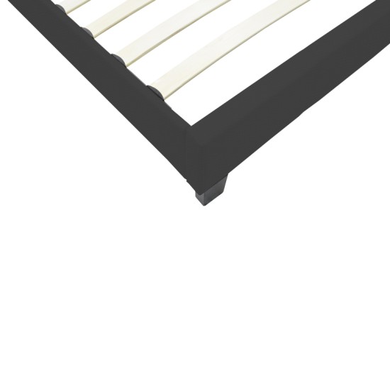 Κρεβάτι Nevil  ύφασμα ανθρακί με ξύλινο μαύρο πόδι 90x190εκ