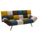 Καναπές - κρεβάτι 3θέσιος Freddo pakoworld με ύφασμα πολύχρωμο 182x81x84εκ Model: 024-000011