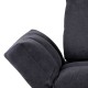 Καναπές - κρεβάτι 3θέσιος Jackie pakoworld ύφασμα ανθρακί-μέταλλο μαύρο 190x80x74εκ Model: 024-000035