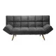 Καναπές - κρεβάτι 3θέσιος Freddo  ύφασμα ανθρακί 181x81x86εκ