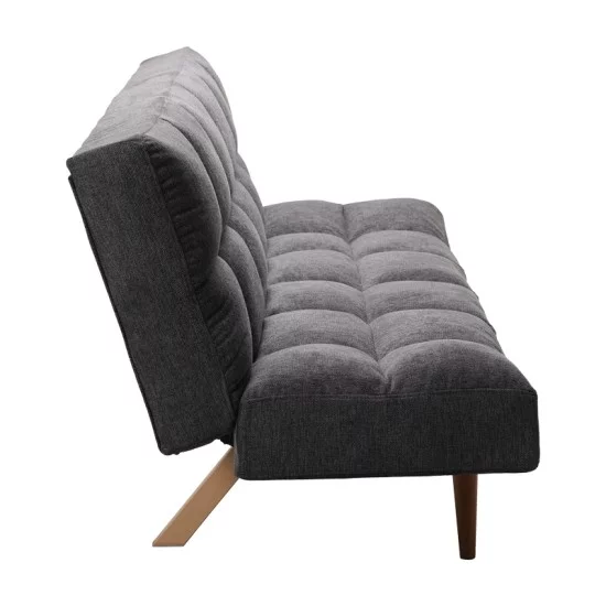 Καναπές - κρεβάτι 3θέσιος Freddo  ύφασμα ανθρακί 181x81x86εκ