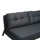 Καναπές 2θέσιος-κρεβάτι Fancy  ύφασμα σε ανθρακί απόχρωση με μαύρο πόδι 150x92x77εκ
