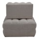 Πολυθρόνα-κρεβάτι Jelica  γκρι-μπεζ ύφασμα 88x110x86εκ