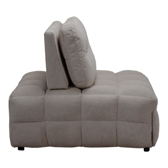 Πολυθρόνα-κρεβάτι Jelica  γκρι-μπεζ ύφασμα 88x110x86εκ