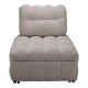 Πολυθρόνα-κρεβάτι Jelica  γκρι-μπεζ ύφασμα 88x110x86εκ