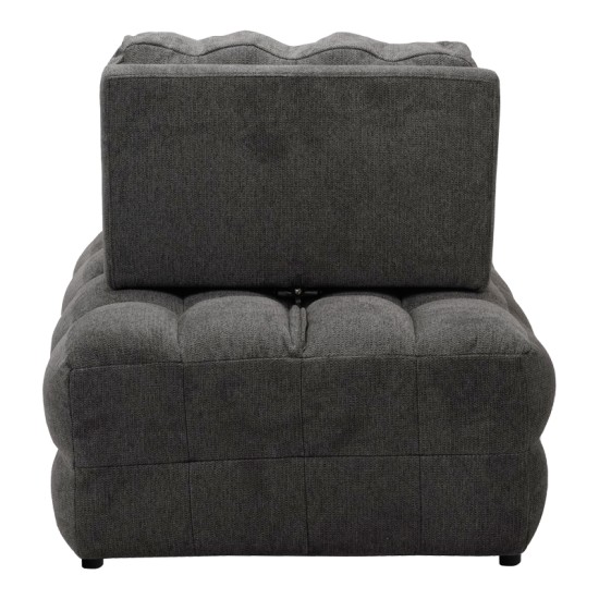 Πολυθρόνα-κρεβάτι Jelica  γκρι ύφασμα 88x110x86εκ