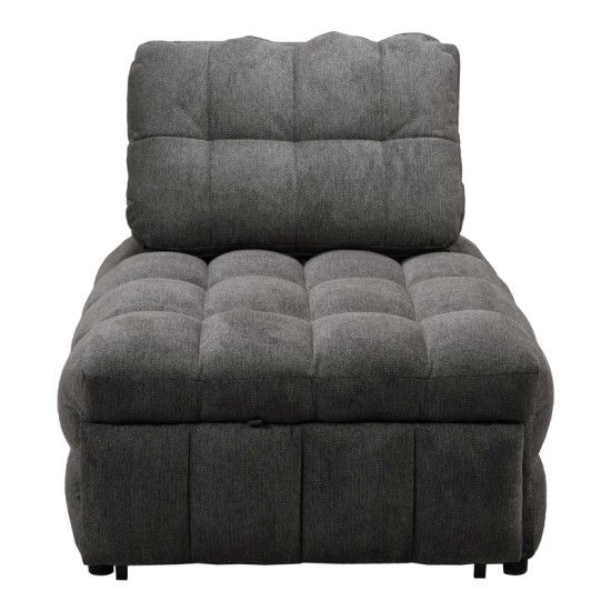 Πολυθρόνα-κρεβάτι Jelica  γκρι ύφασμα 88x110x86εκ