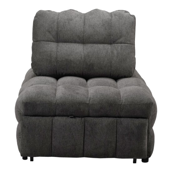 Πολυθρόνα-κρεβάτι Jelica  γκρι ύφασμα 88x110x86εκ