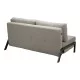 Καναπές 2θέσιος - κρεβάτι Fancy  ύφασμα μπεζ-μαύρα μεταλλικά πόδια 150x98x70εκ