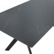 Τραπέζι Olivet pakoworld sintered stone μαύρο μαρμάρου-μαύρο 180x90x75εκ Model: 029-000142