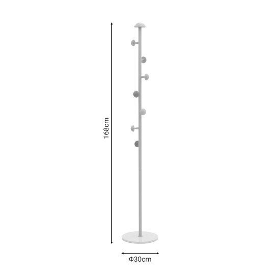 Καλόγερος Mush  ροζ-λευκό μέταλλο 30x30x168εκ Model: 029-000229