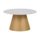Τραπέζι σαλονιού Soleire Inart λευκό μαρμάρου sintered stone Φ70x40εκ Τραπέζι σαλονιού Soleire Inart λευκό μαρμάρου sintered stone Φ70x40εκ