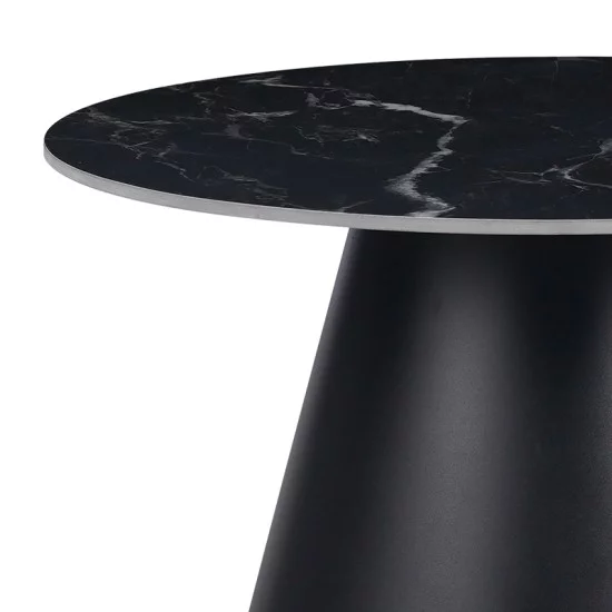 Βοηθητικά τραπέζια Fabrin Inart μαύρο μαρμάρου sintered stone-μαύρο μέταλλο Βοηθητικά τραπέζια Fabrin Inart μαύρο μαρμάρου sintered stone-μαύρο μέταλλο