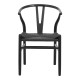 Καρέκλα Wishbone rubberwood-σχοινί σε μαύρη απόχρωση 60x51x80εκ Καρέκλα Wishbone rubberwood-σχοινί σε μαύρη απόχρωση 60x51x80εκ