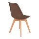 Καρέκλα Gaston PP-PU καφέ απόχρωση- φυσικό πόδι 43x51x75εκ Καρέκλα Gaston PP-PU καφέ απόχρωση- φυσικό πόδι 43x51x75εκ