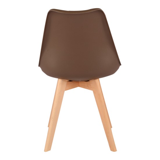 Καρέκλα Gaston PP-PU καφέ απόχρωση- φυσικό πόδι 43x51x75εκ Καρέκλα Gaston PP-PU καφέ απόχρωση- φυσικό πόδι 43x51x75εκ